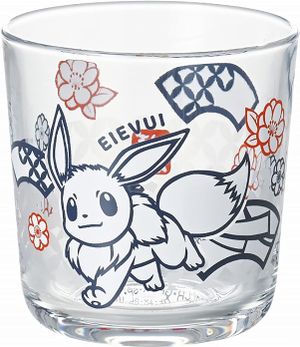 Kimjo Pottery "Pokemon" Eevee Glass Cup Tumbler 8cm Cutting Touch 140162