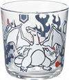 Kinsho Pottery "Pokemon" Charizard Glass Cup Tumbler 8cm Paper Cutout Style