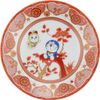 Kinsho Pottery "Doraemon" Kutani ware small plate Iida-ya style Hachiro-te 008148