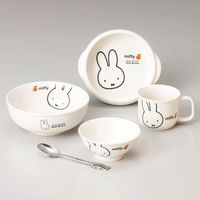 Dick Bruna "Miffy" Tableware Set for Kids – Ceramic Baby Dishes with Apple Pattern – Miffy Merchandise