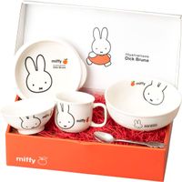 Dick Bruna "Miffy" Tableware Set for Kids – Ceramic Baby Dishes with Apple Pattern – Miffy Merchandise
