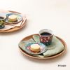Kinshin Pottery "Doraemon" Kutani -yaki dish small dish bean plate about 6cm different pattern 5 pieces set