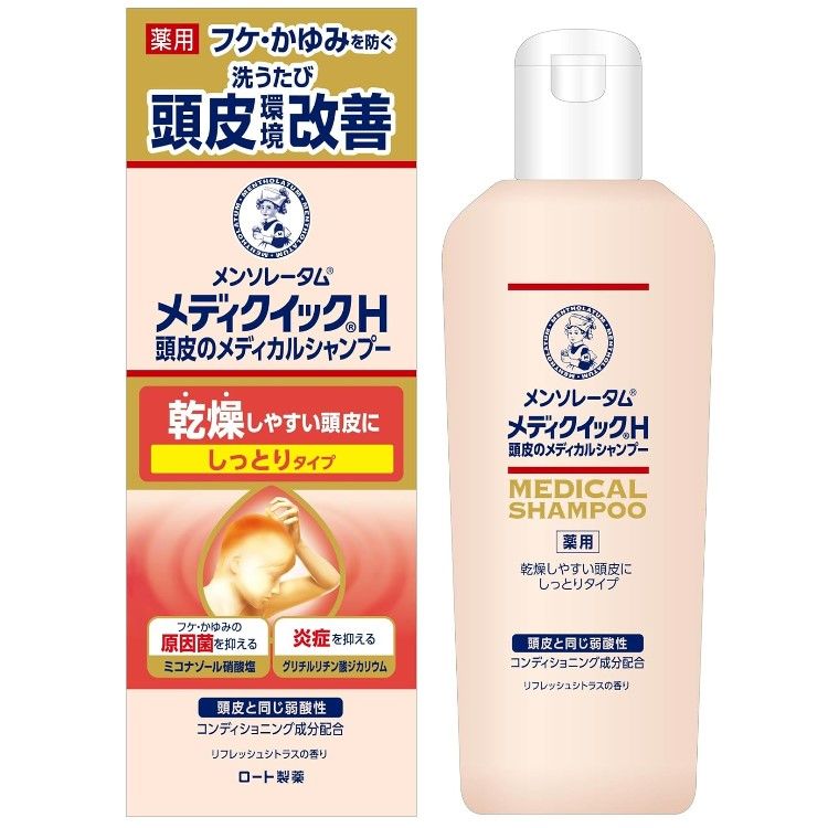 로트 제약 메디 퀵 H 두피 메디컬 샴푸 촉촉한 병 200mL