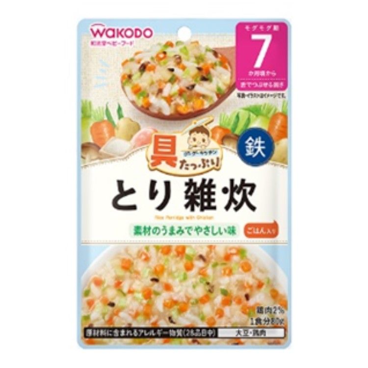 Wakodo Goo Goo Kitchen Hearty Chicken Rice Porridge 80g