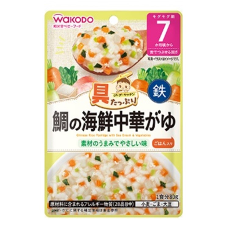 朝日食品集團 和光堂 大量的Wakudo設備Googoo廚房海鮮中國食品80克