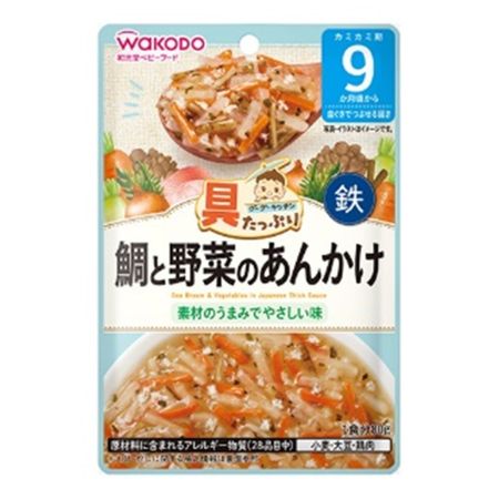 Wakodo Goo Goo Kitchen Sea Bream and Vegetable Sauce 80g
