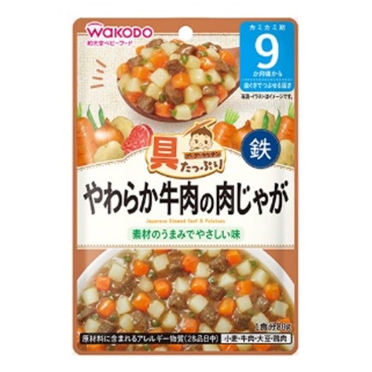 Wakodo Goo Goo Kitchen Hearty Nikujaga (Japanese Beef & Potato Stew) with Tender Beef 80g