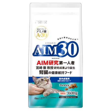AIM30室内成猫用 健康な尿路・毛玉ケア フィッシュ 600g