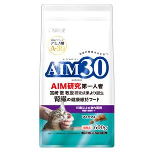 AIM30 15세 이상의 실내 고양이용 신장 건강 케어 피쉬 600g