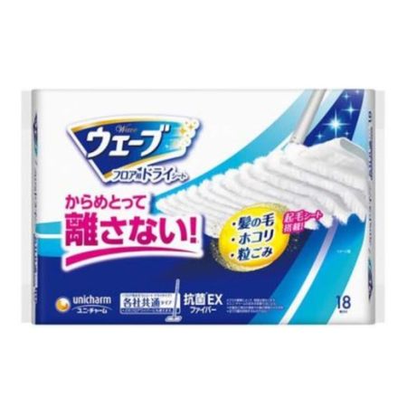 波浪地板干性纸巾 18 张