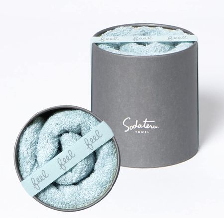 "Feel" face towel Color: fog blue (blue)