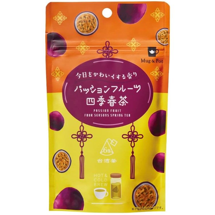 TokyoteaTrading Mug＆Pot Passed Fruit Shiki Haru Tea（2g×6p）