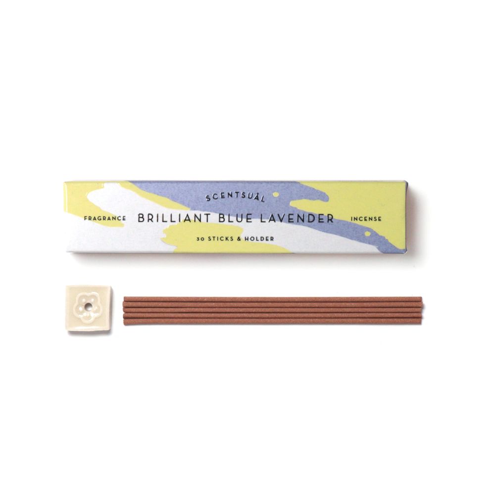 Nippon Kodo Scentsual Brilliant Blue Lavender Incense, 30 Sticks
