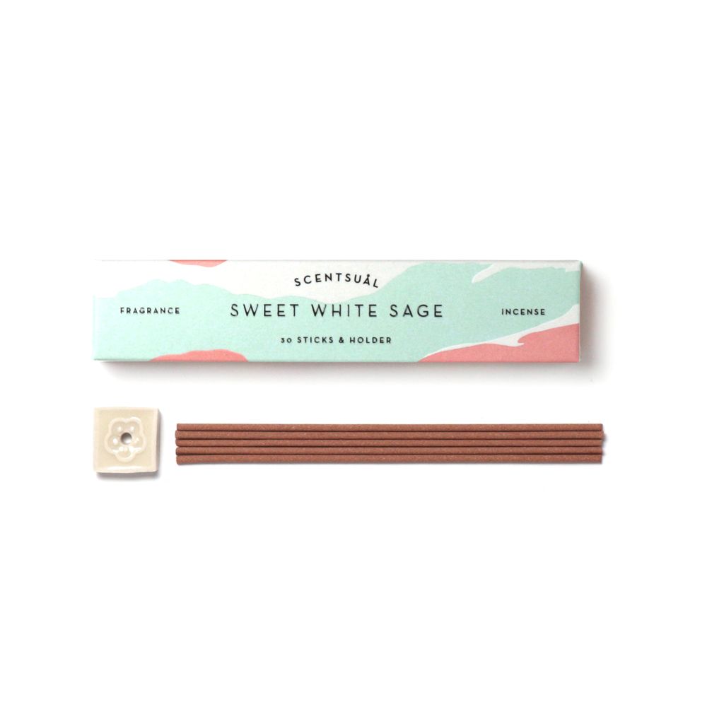 Nippon Kodo Scentsual Sweet White Sage Incense, 30 Sticks