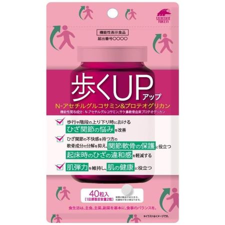 Unimat Riken Walk Up N-乙酰葡萄糖胺和蛋白多糖 40 片