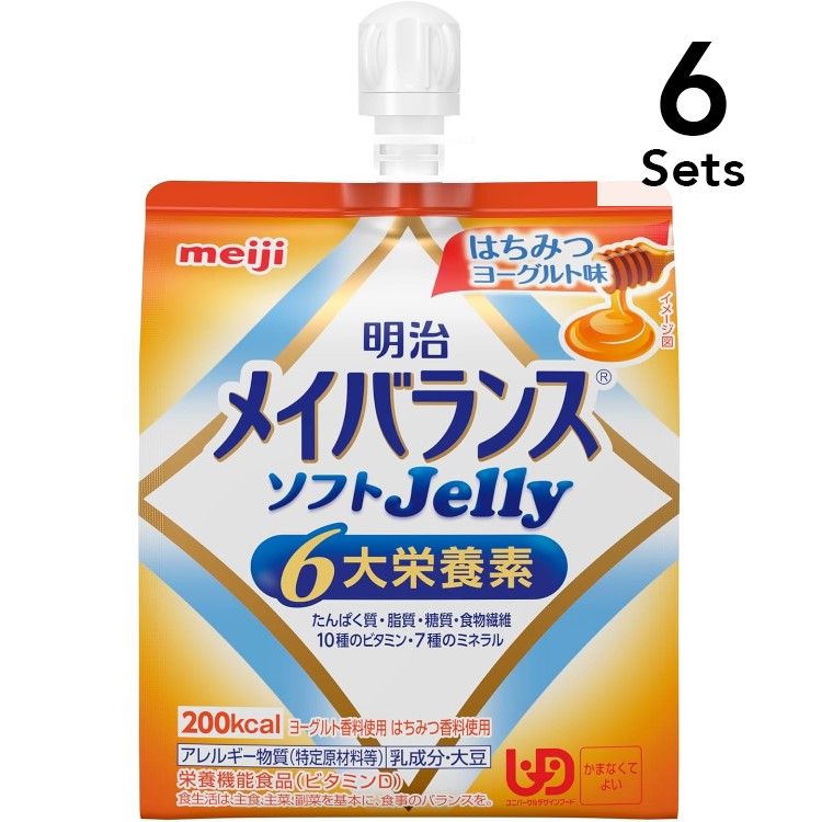 【6개 세트】 메이지 메이발란스 소프트 젤리 벌꿀 요거트 맛 125ml