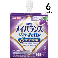 Meiji Meibalance Soft Jelly, Grape Yogurt Flavor, 125 ml (Pack of 6)
