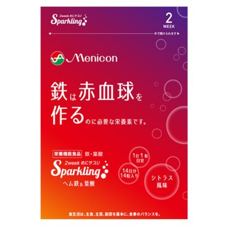 Menicon 2週 Meni 補充劑 閃亮血紅素鐵和葉酸 14 片