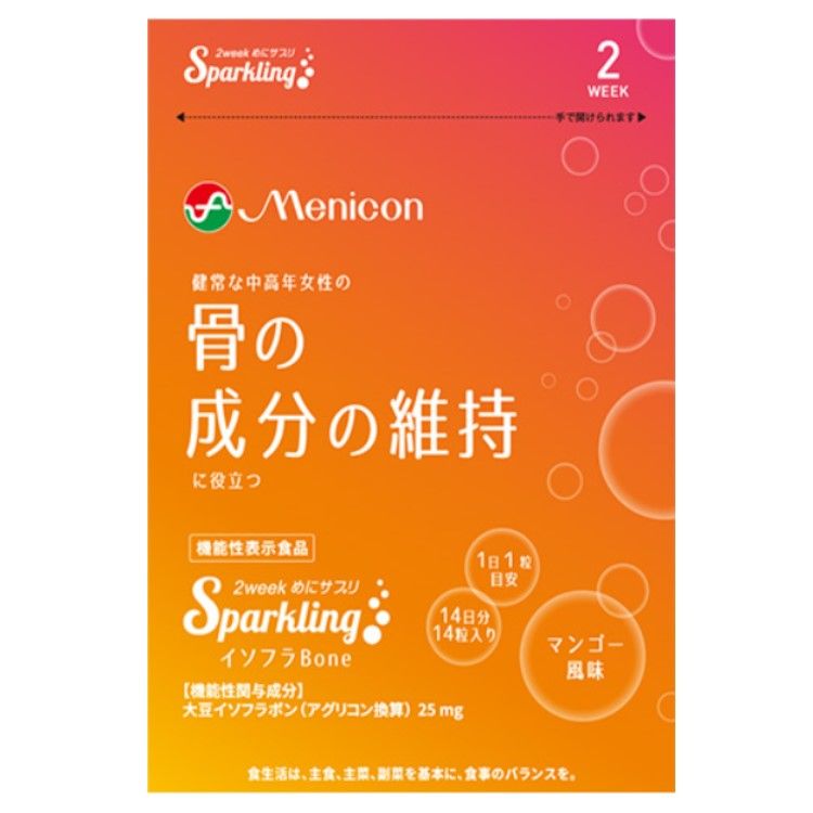 メニコン 2week めにサプリ Sparkling イソフラBone 14粒