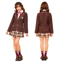 GLOWHOLIC Preppy Girl Cosplay Costume (for Events, Halloween, Parties)
