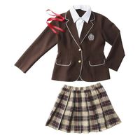 GLOWHOLIC Preppy Girl Cosplay Costume (for Events, Halloween, Parties)