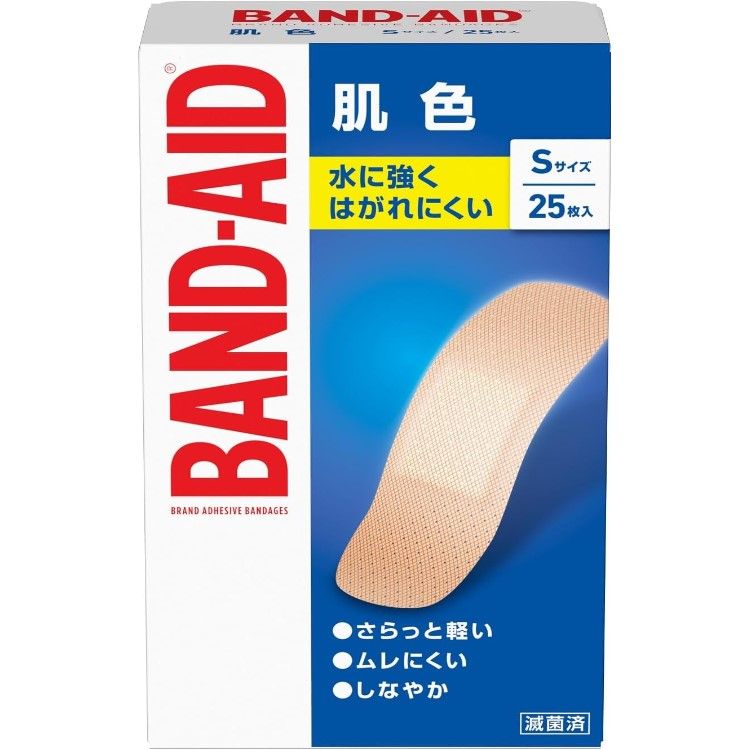 Johnson & Johnson BAND-AID Brand Adhesive Bandages, Skin Tone, Small (S), 25 Count