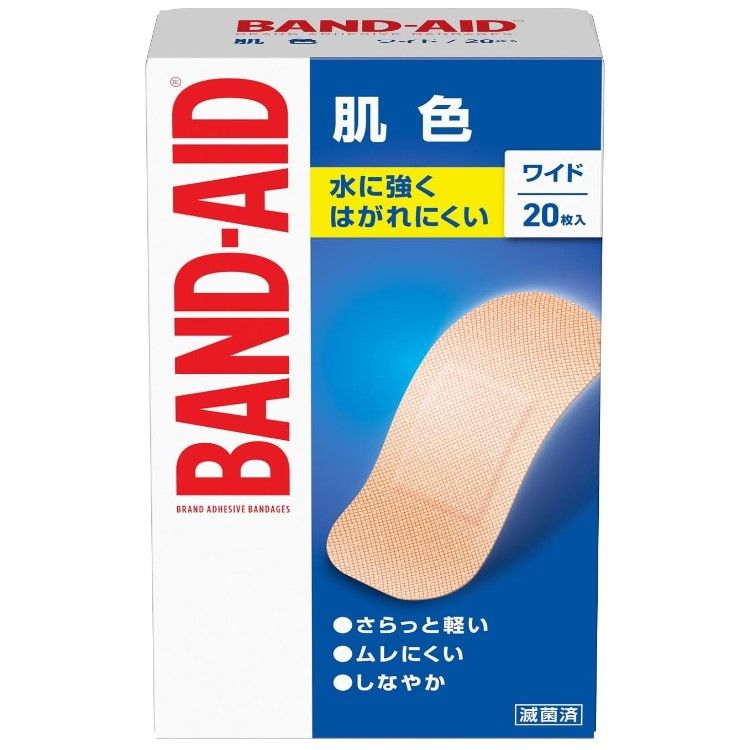 Johnson & Johnson BAND-AID Skin-Tone Wide Adhesive Bandages, 20 Count