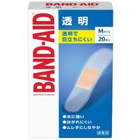 Johnson & Johnson BAND-AID Brand Transparent Adhesive Bandages, Medium, 20 Count