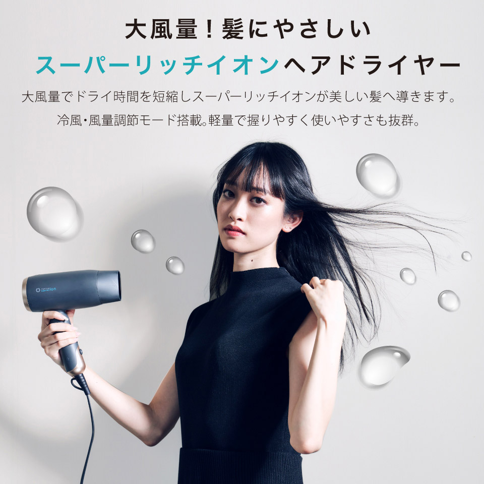 ヘアドライヤー Agetuya SUPER RICH ION HAIR DRYER Agetsuya Super Rich Ion Hair Dryer, Gray ｜ DOKODEMO
