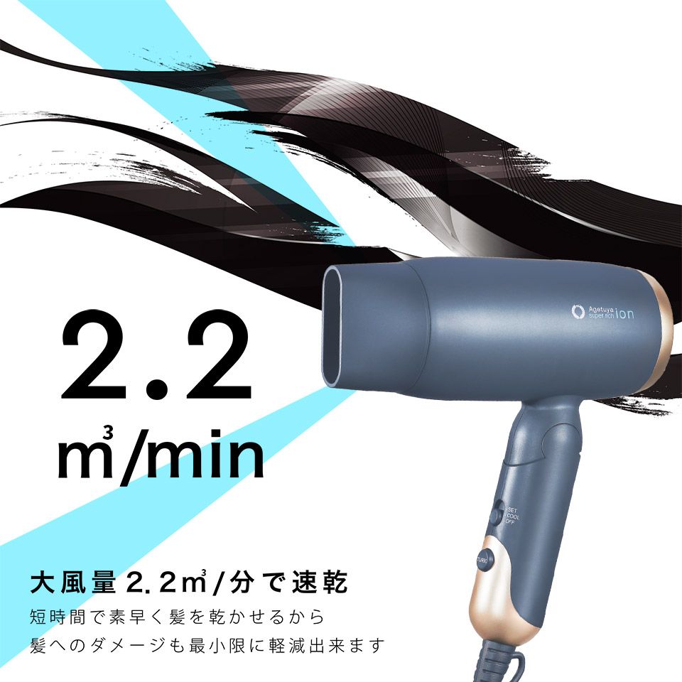 Agetsuya Super Rich Ion Hair Dryer White