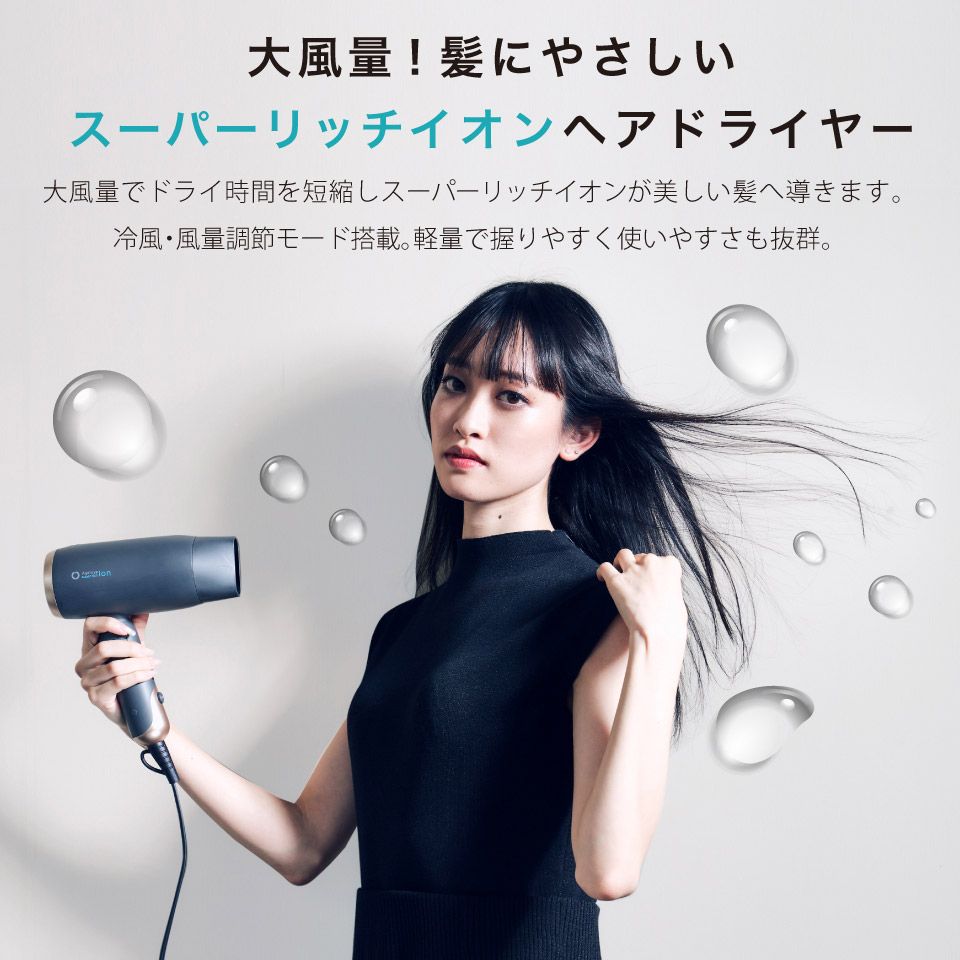 Agetsuya Super Rich Ion Hair Dryer White
