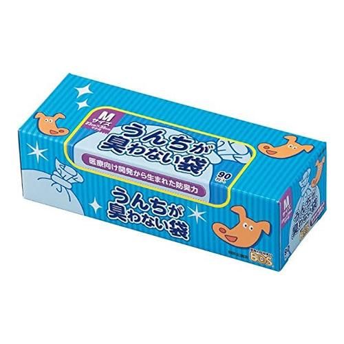 うんちが臭わない袋 ＢＯＳ（ボス） イヌ用 Ｍサイズ マチ付 90枚入 (箱型)