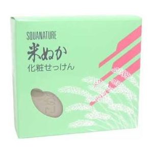 Square Nature Rice Nuka Makeup Soap 140g (× 2 pieces)
