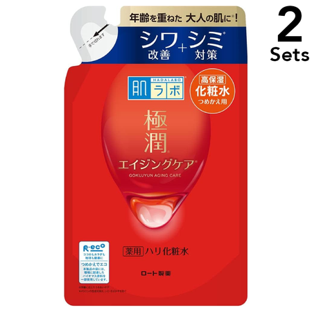 [Set of 2] Rohto Hada Labo Gokujyun Medicated Firming Lotion 170mL Refill