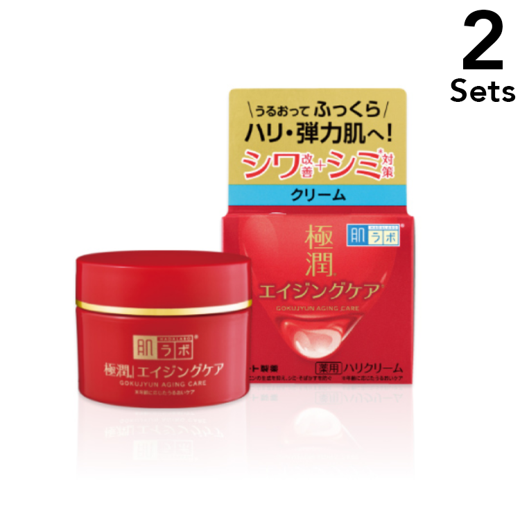 [Set of 2] Rohto Hada Labo Gokujyun Medicated Firming Cream 50g