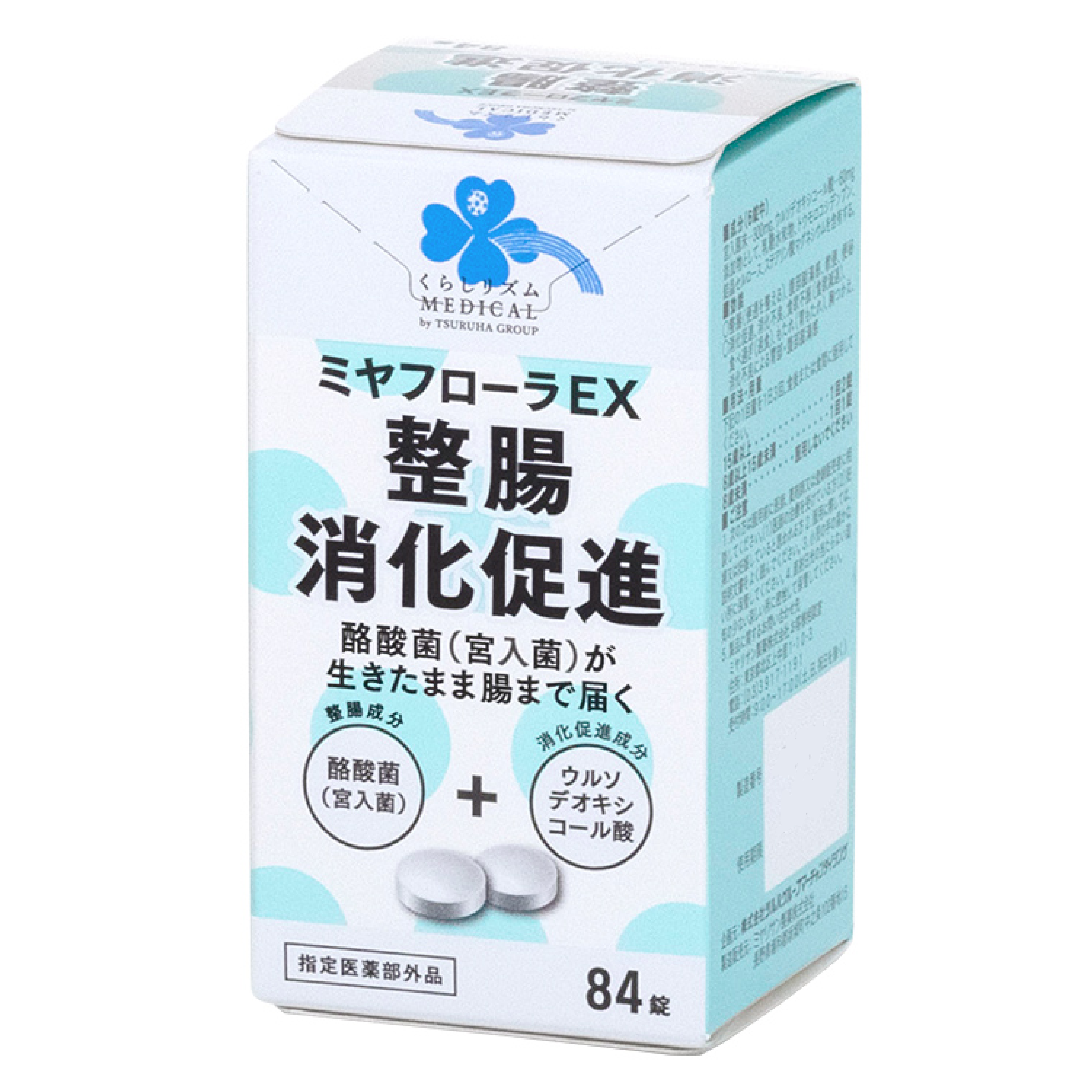 [Specified quasi -drug] Living rhythm Miya Flora EX 84 tablets