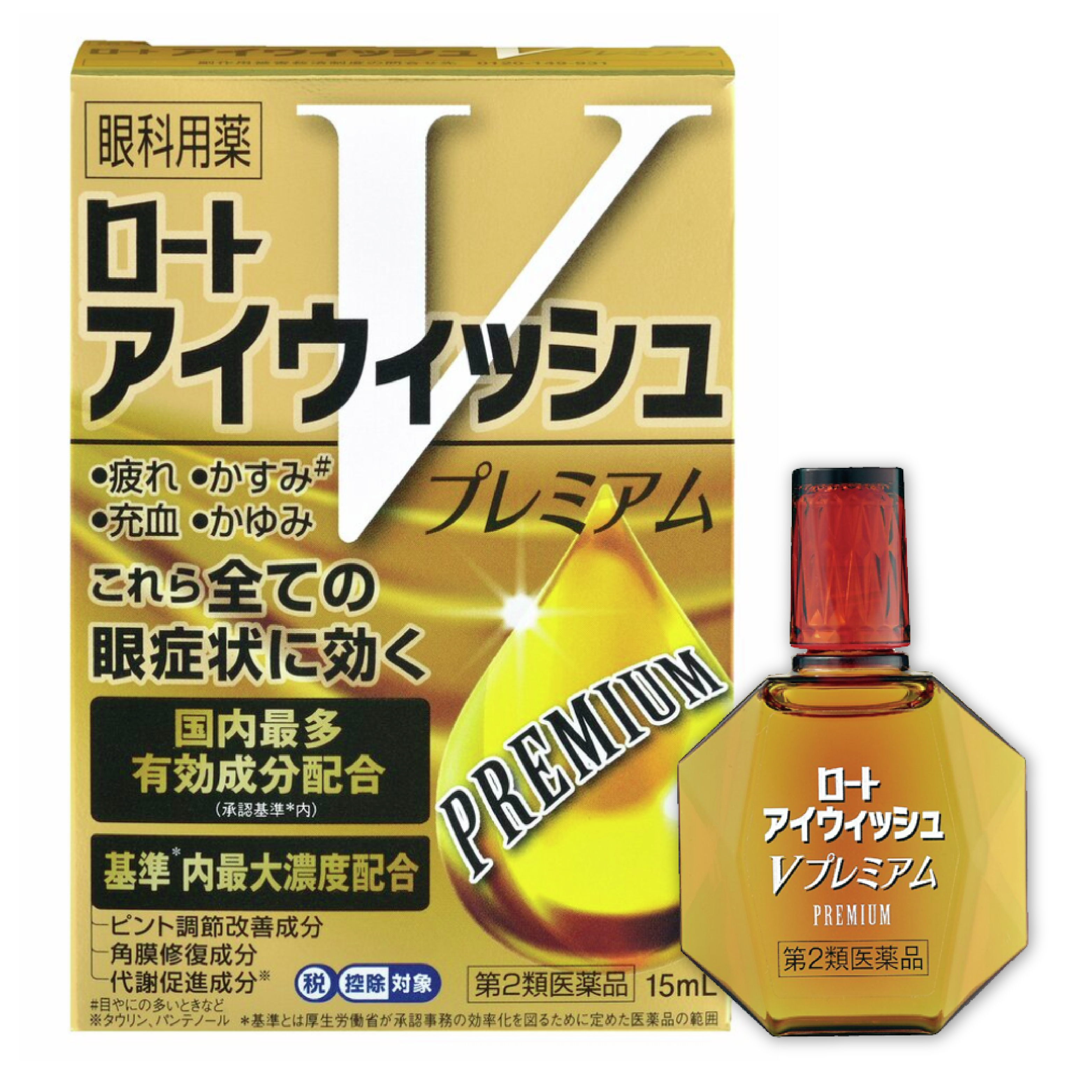 [2类药品] Rohto Pharmaceutical Laut Eyewish V Premium