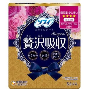 ソフィ Kiyora 贅沢吸収 ホワイトフローラルの香り 少し多い 52枚