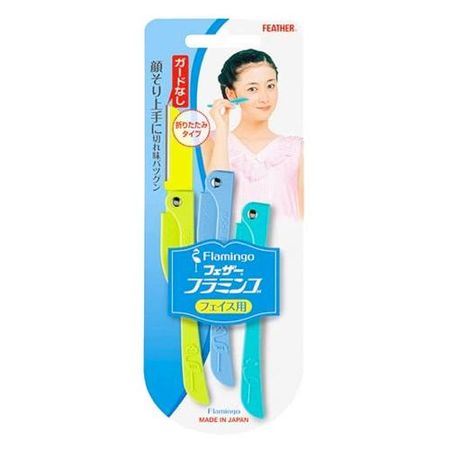 페더 플라밍고 얼굴용 면도기 가드 없음 3개입