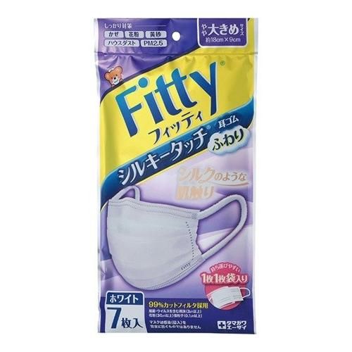 フィッティ シルキータッチ 耳ゴムふわり やや大きめ 7枚入 (ホワイト)