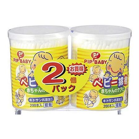 ピップ ベビー綿棒  400本 (（２００本入×２個パック）)