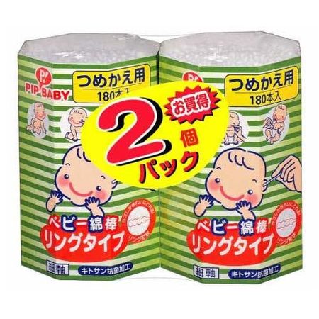 PIP 婴儿棉签 环型 360 支（补充装 2 x 180 支）