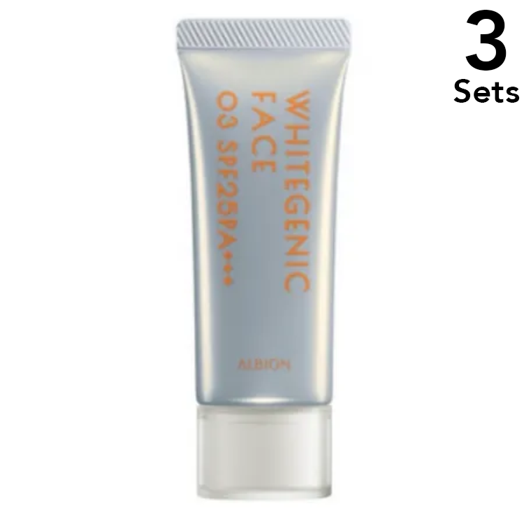 【3入組】ALBION 奧爾濱 Whitegenic 美白粉底霜 03 自然米色 40g