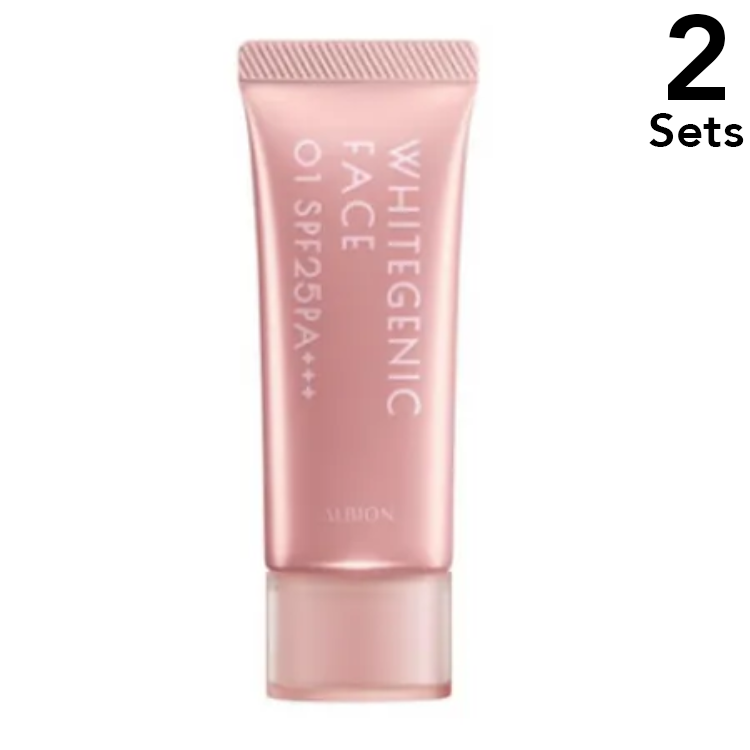 【2入組】ALBION 奧爾濱 Whitegenic 美白粉底霜 02 香草米色 40g
