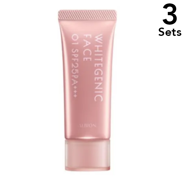 【3入組】ALBION 奧爾濱 Whitegenic 美白粉底霜 02 香草米色 40g