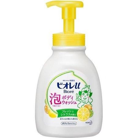 [9件套] 花王碧柔 u 泡沫沐浴露 清新柑橘香 压泵式 600ml