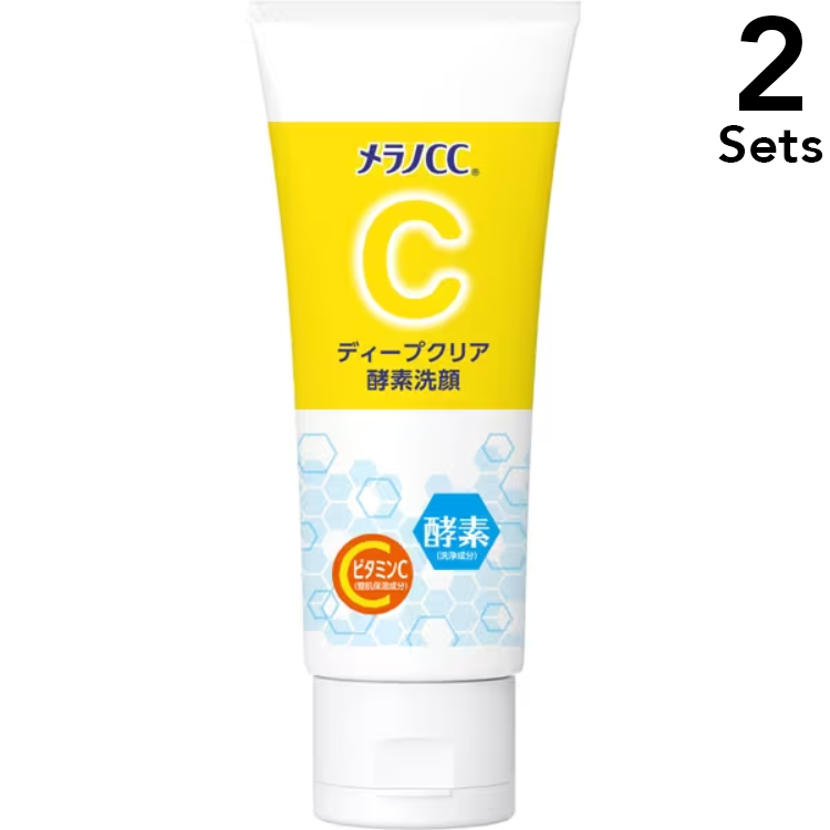 【2개 세트】로토제약 ROHTO 멜라노 CC 멜라노 CC 딥클리어 효소 세안제 130g