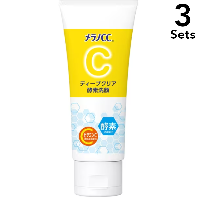 樂敦製藥 [3套] Melano CC維他命C酵素深層清潔洗面乳130g