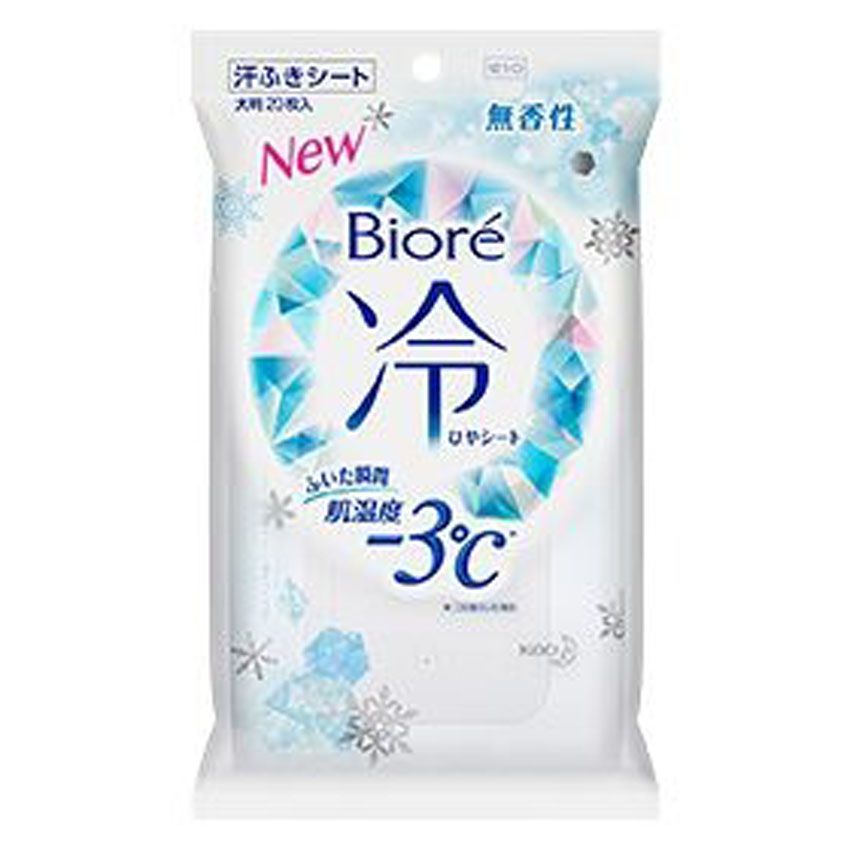 【24入組】Biore 冷感濕巾 無香型 20枚