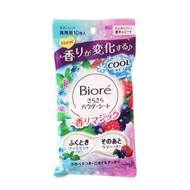 【24入組】Biore 清爽薄荷莓果隨身型體香濕巾 10片裝
